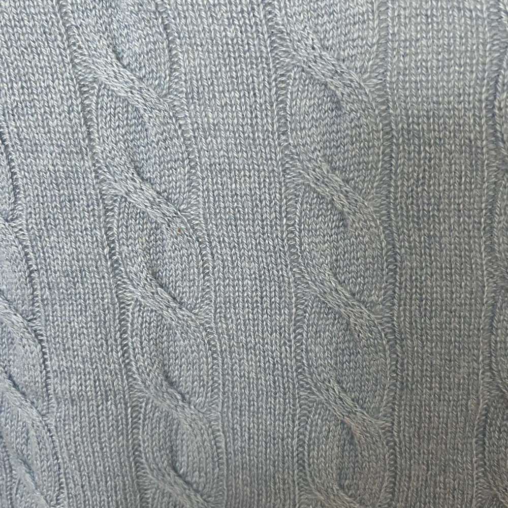 Le Tricot Perugia 100% cashmere cable knit v-neck sweater| NWT | size small - Picture 5 of 8